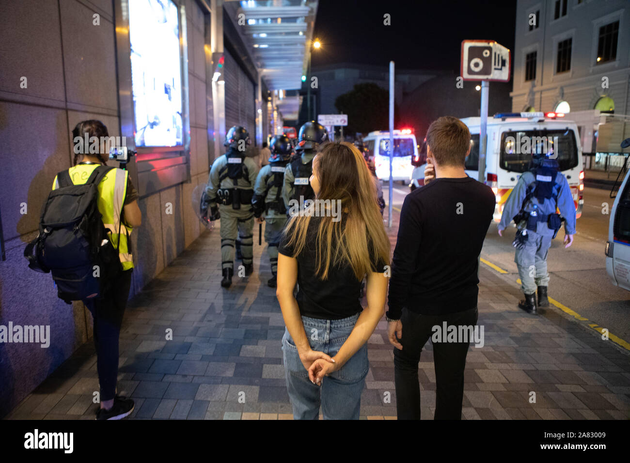 5. November Flash Mob Protest in Hongkong Stockfoto