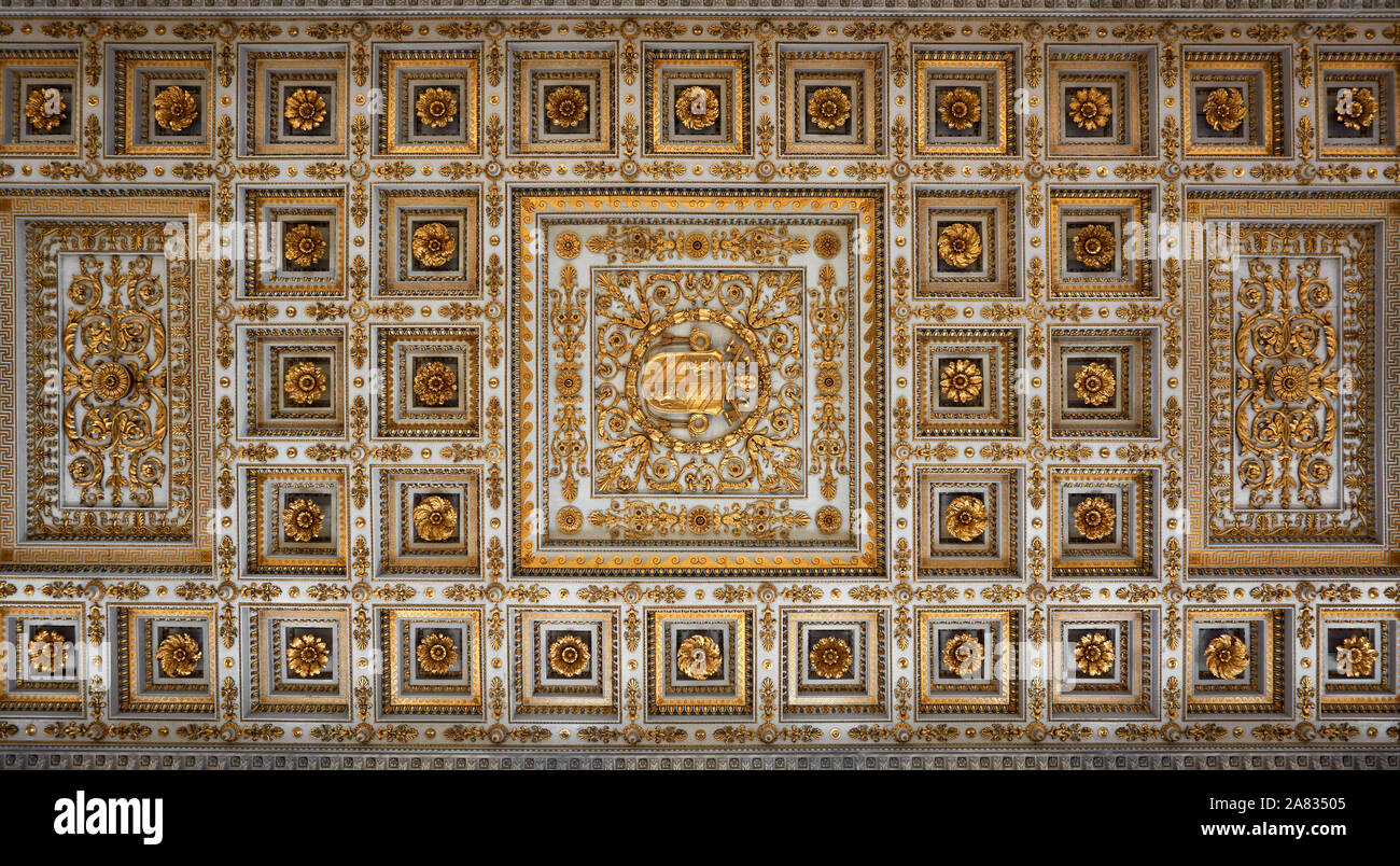 Basilika St. Paul vor den Mauern Papale Basilika San Paolo fuori le Mura, Rom, Italien Stockfoto