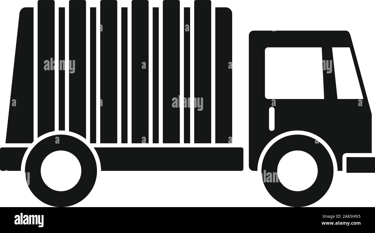 Stadt Müll LKW-Symbol. Einfache Abbildung von Müll City Truck vektor Symbol für Web Design auf weißem Hintergrund Stock Vektor