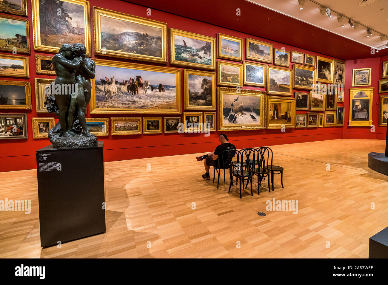 2 Nov 19. Melbourne, Victoria. 19. Jahrhundert europäischen Salon in der National Gallery von Victoria Stockfoto