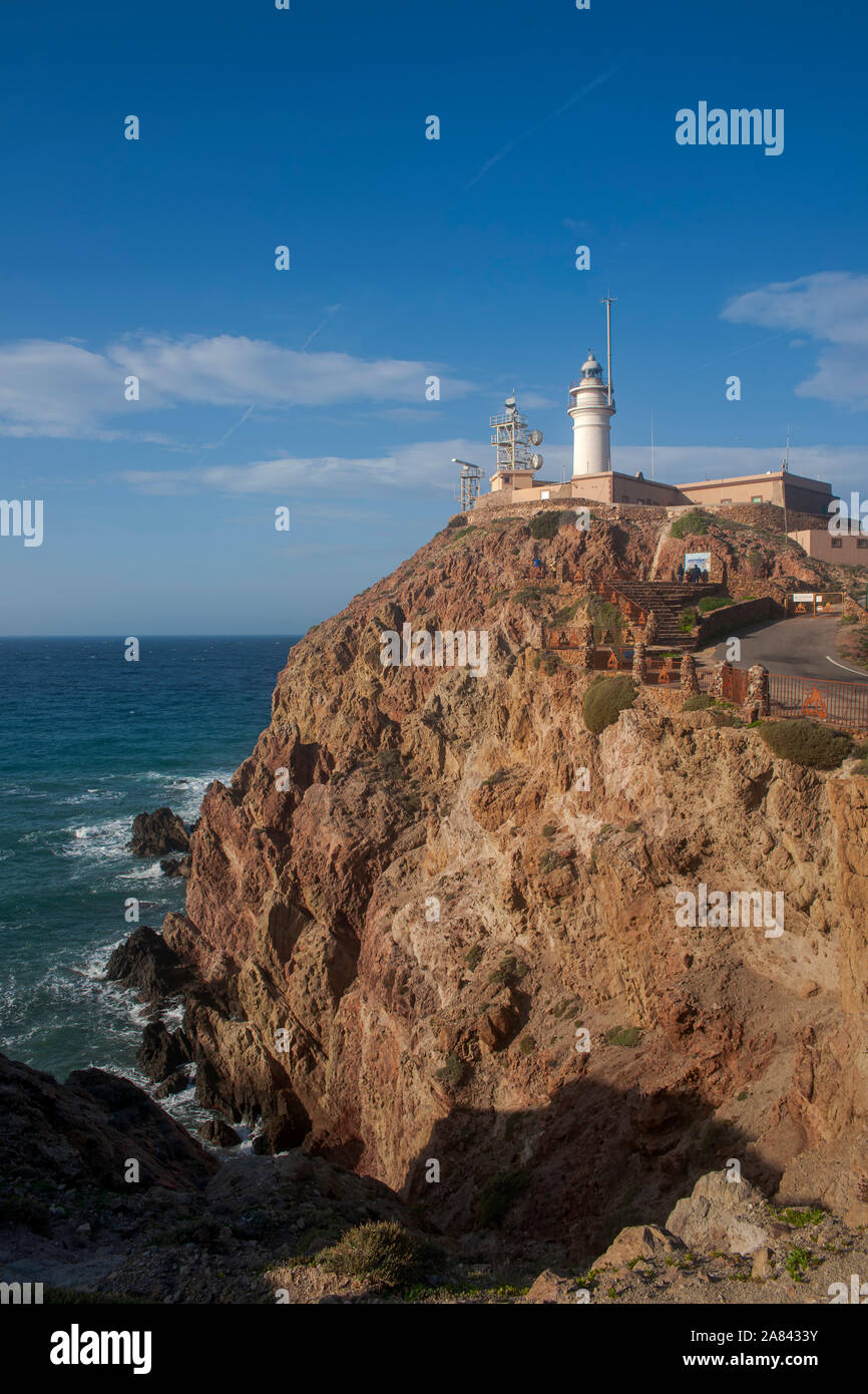 Riff der Sirenen im Naturpark Cabo de Gata, Almeria Stockfoto