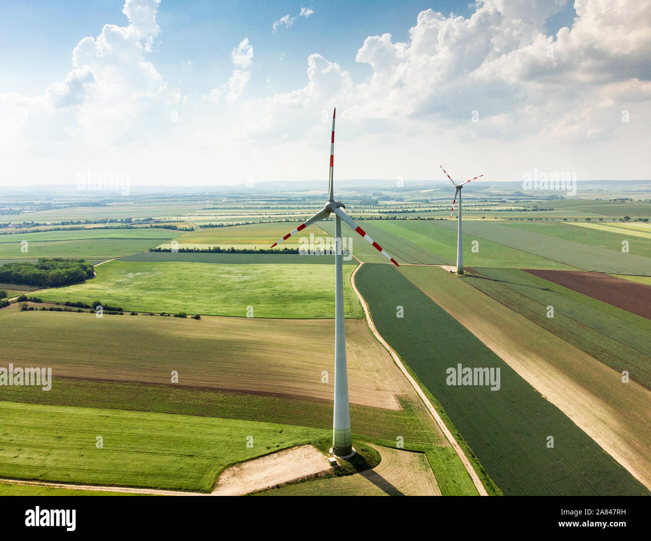 Windenergie, Windkraftanlagen in Europa Stockfoto