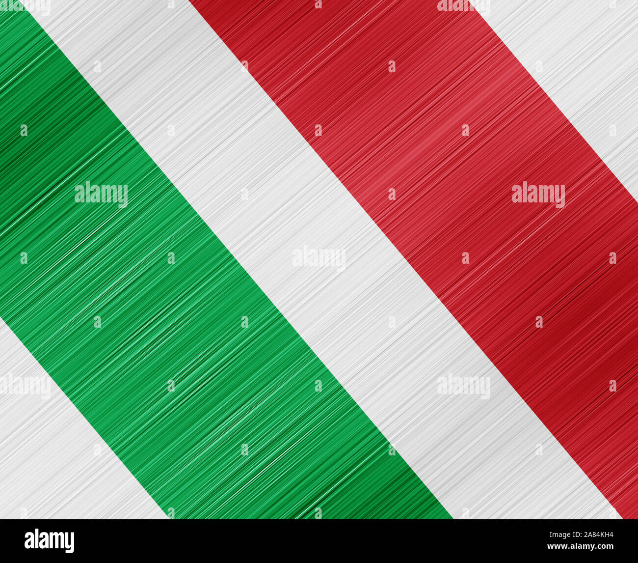 Eine grüne, weiße, rote Linie Hintergrund, Darstellung der italienischen Flagge Stockfoto