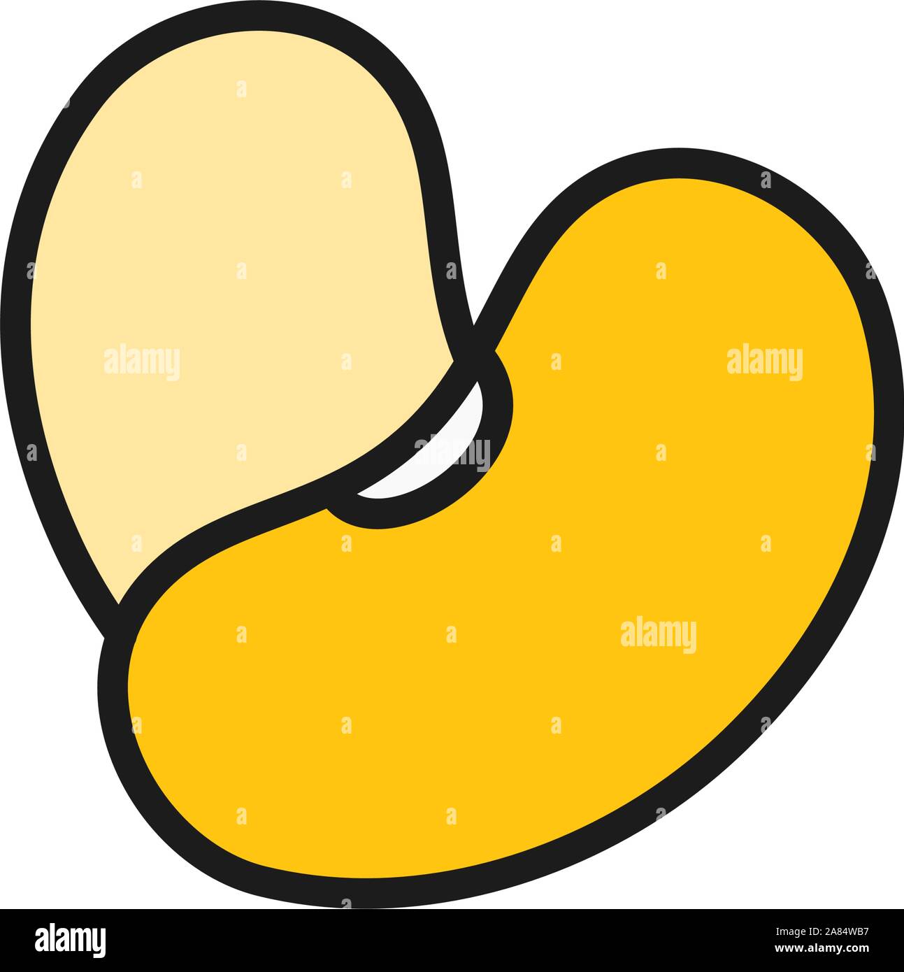 Vektor Bohnen flachen Farbe Symbol. Auf weissem Hintergrund Stock Vektor