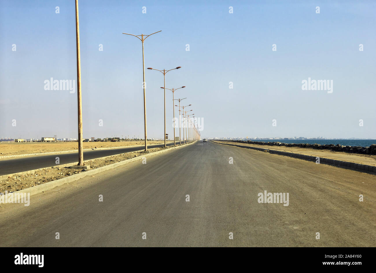 Die Küste des Roten Meeres, Bab El Mande, Hodeida, Jemen Stockfoto