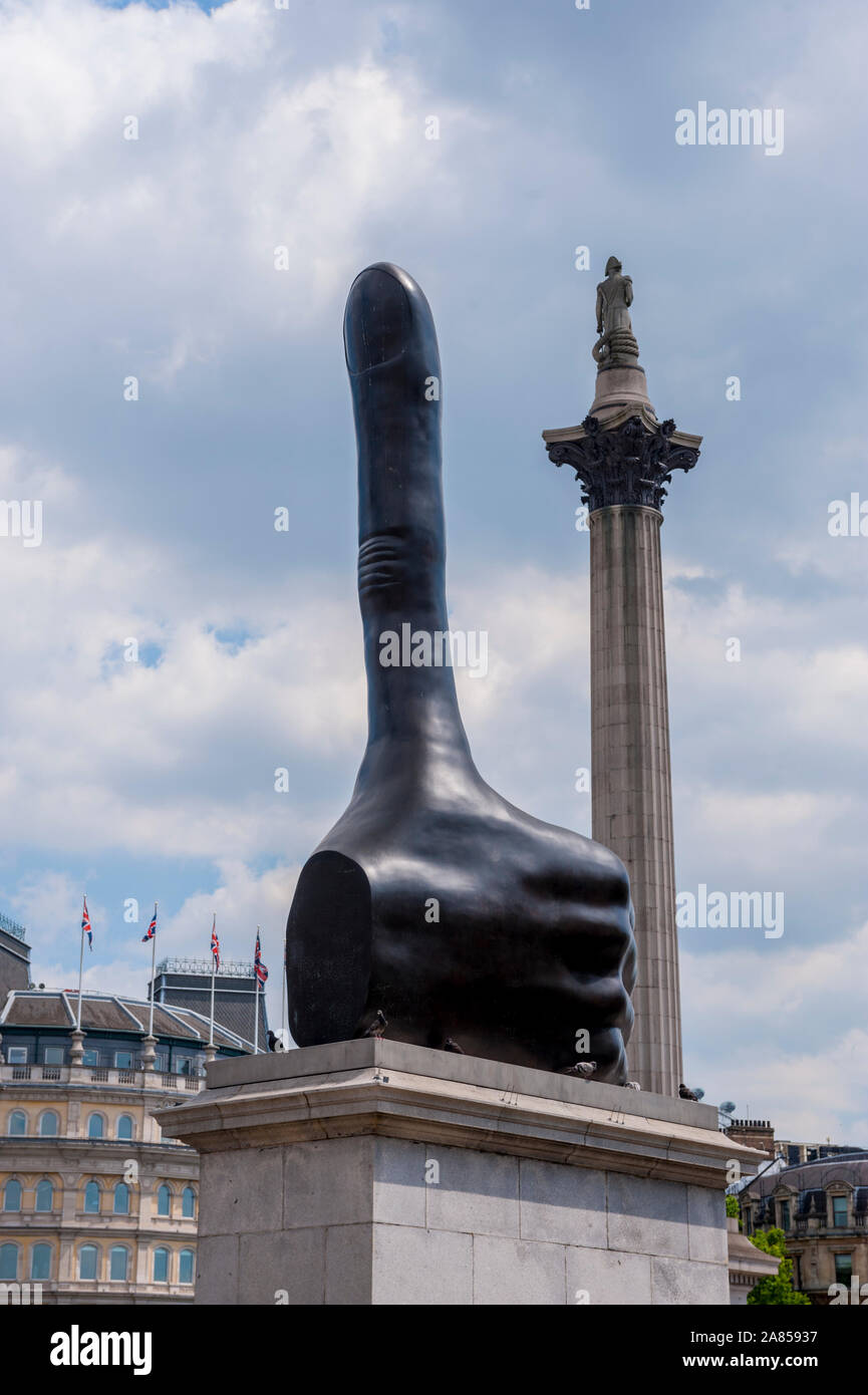 Wirklich gute von David Shrigley auf den vierten Sockel in Trafalagar Square, London Stockfoto