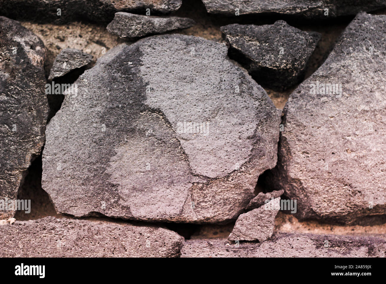 Lava stein Wand in Teneriffa Stockfoto