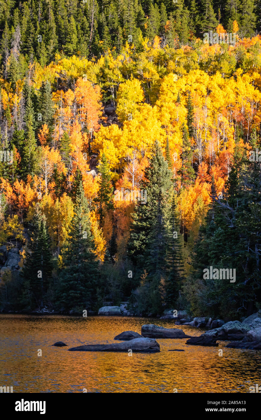 Bear Lake Rocky Mountain National Park Stockfoto