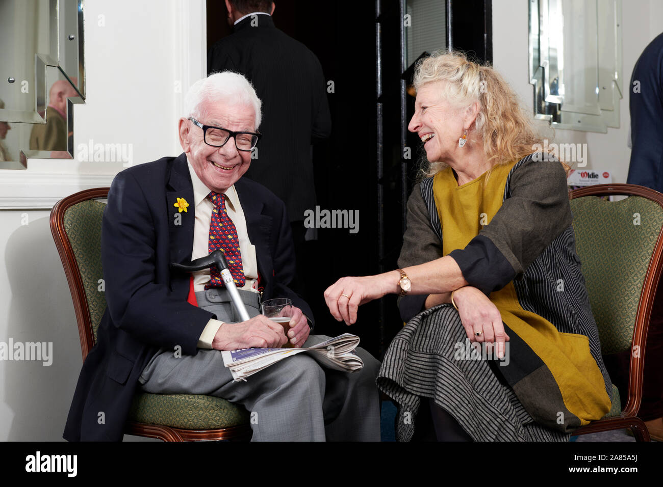 Barry Cryer&Carry akroyd an der Oldie literarische Mittagessen; 05/11/19. Stockfoto