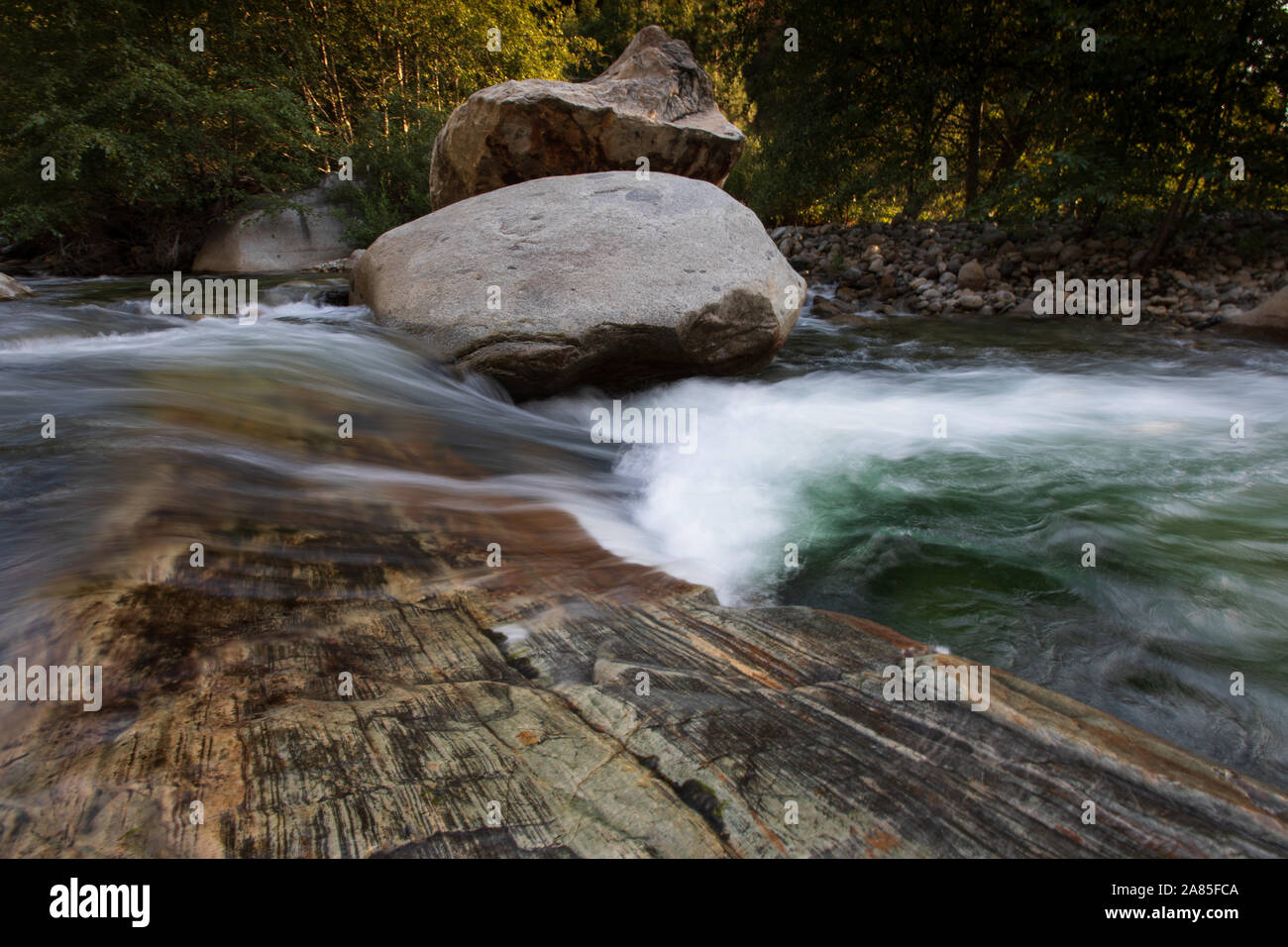 Mittlere Gabel Kaweah River Stockfoto