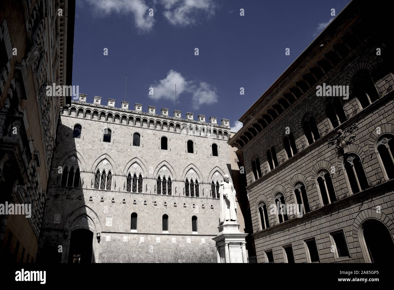 Piazza Salimbeni Siena Toskana Italien Stockfoto