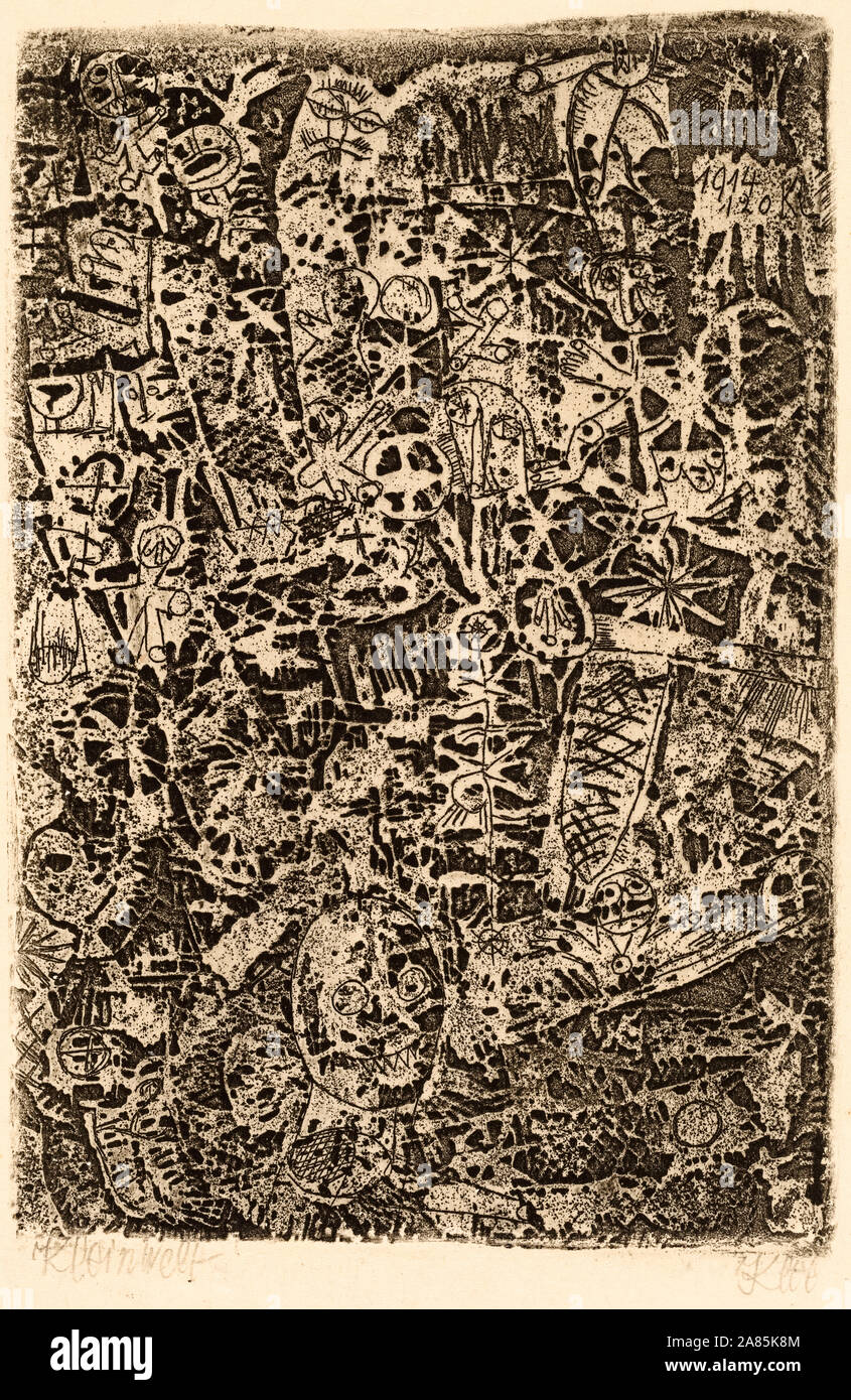 Paul Klee, kleine Welt, Drucken, 1914 Stockfoto