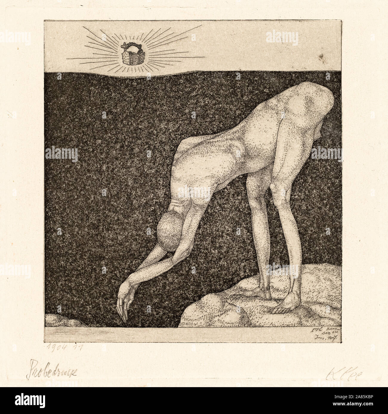Paul Klee, die MONARCHISTISCHE, Zeichnung, 1904 Stockfoto