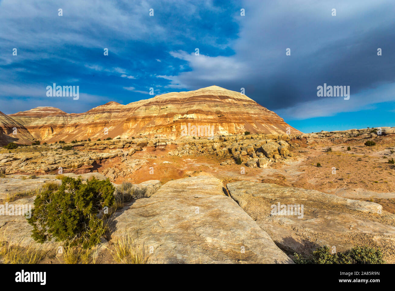 Cathedral Valley, Capital Reef National Park, Cathedral Road, Utah. Stockfoto
