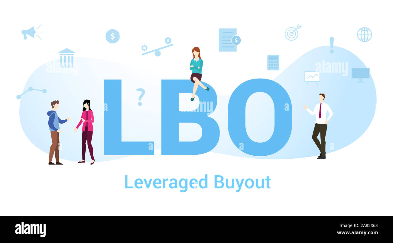 Kpi Key Performance Indicator Konzept mit großen Word oder Text und Team Menschen mit modernen Flat Style-Vector Illustration Stockfoto