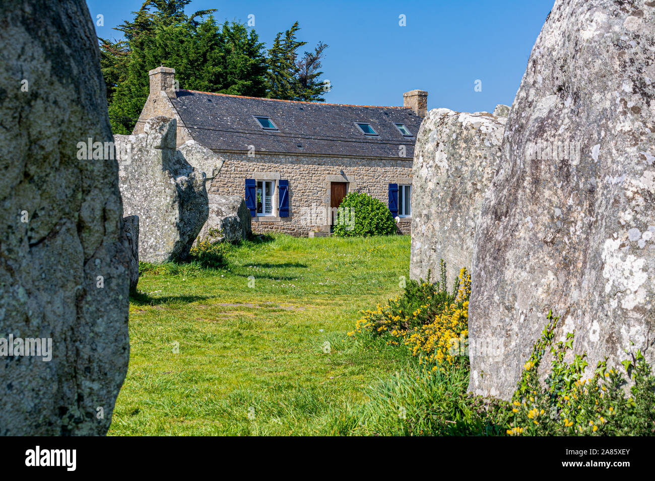 Keltische Denkmäler Steingarten Stockfoto