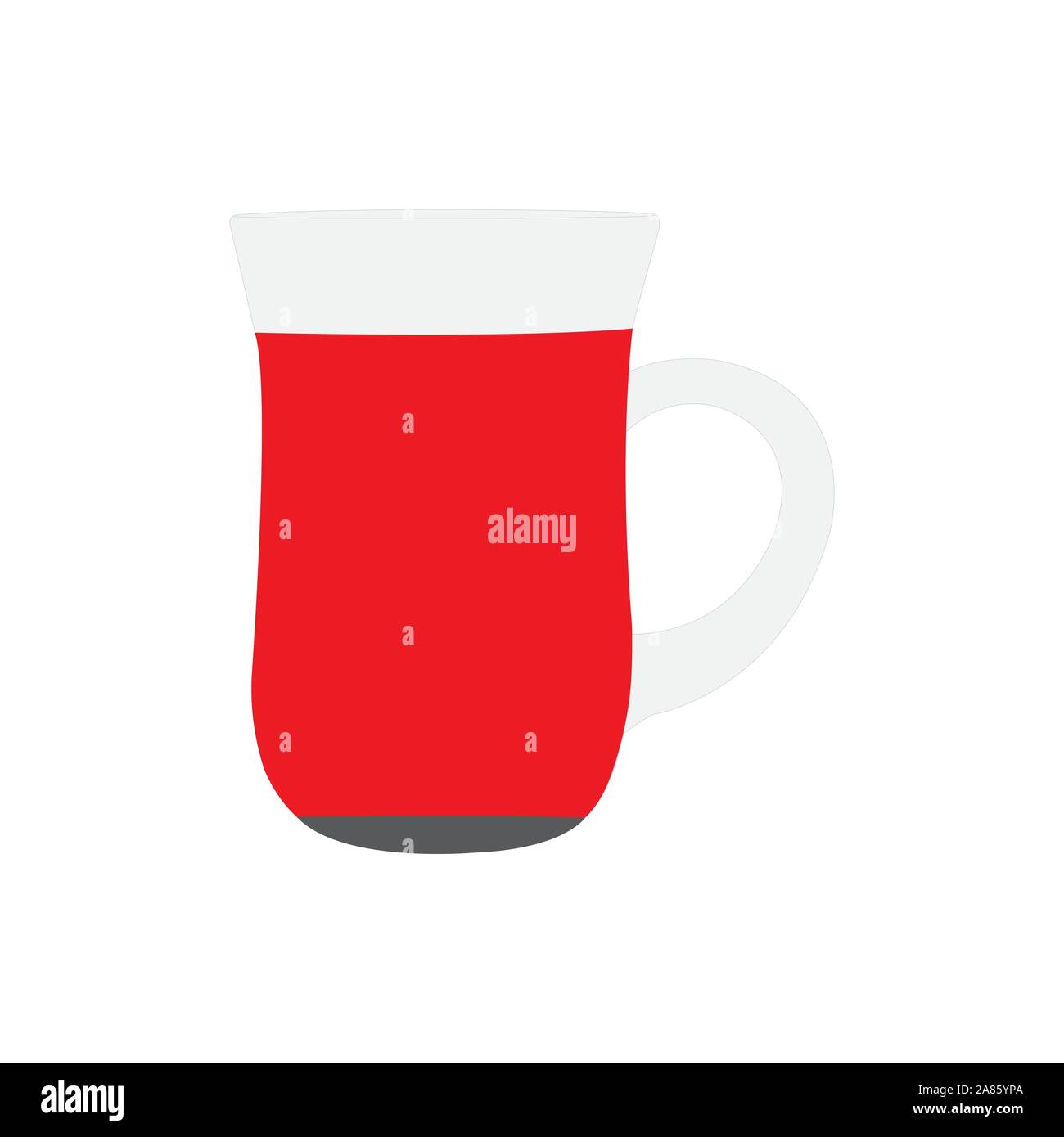 Vector Illustration eines türkischen Tee Glas auf Weiß Stock Vektor