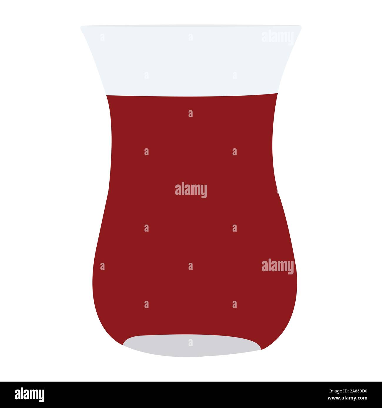 Vector Illustration eines türkischen Tee Glas auf Weiß Stock Vektor