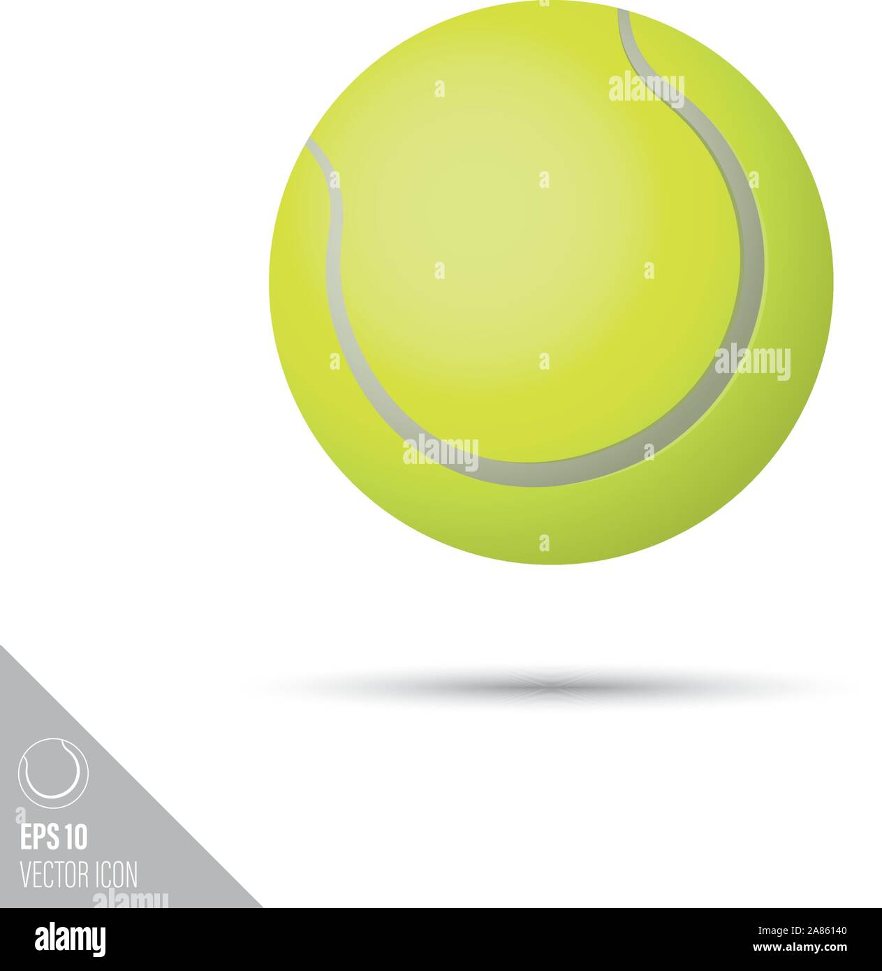 Glatten stil Tennis ball-Symbol. Sportgeräte Vector Illustration. Stock Vektor