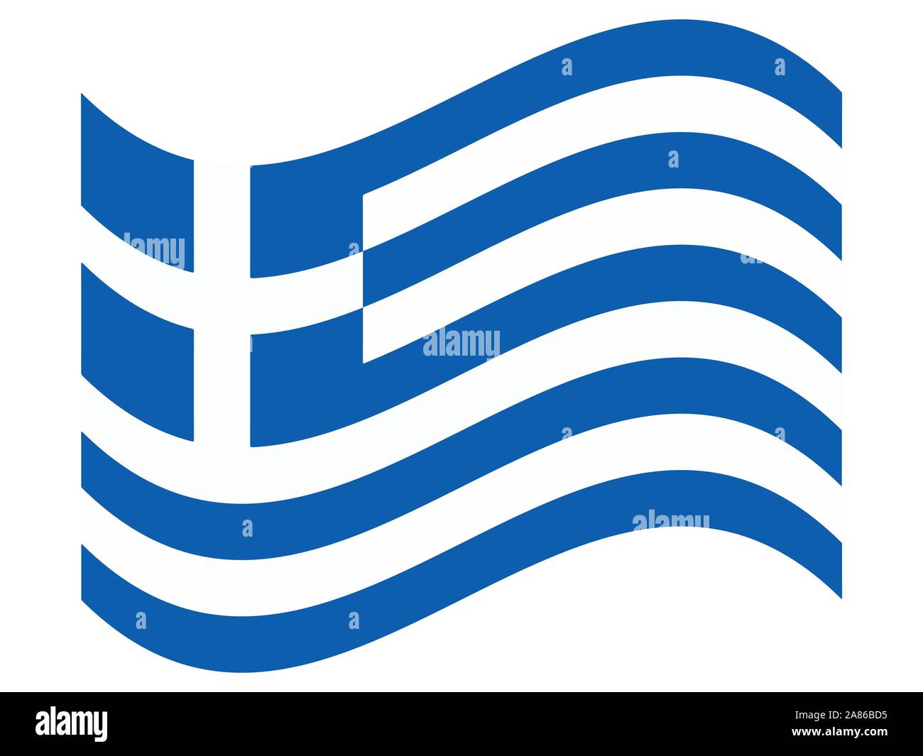 Wave Flagge Griechenland Vector eps Abbildung 10 Stock Vektor