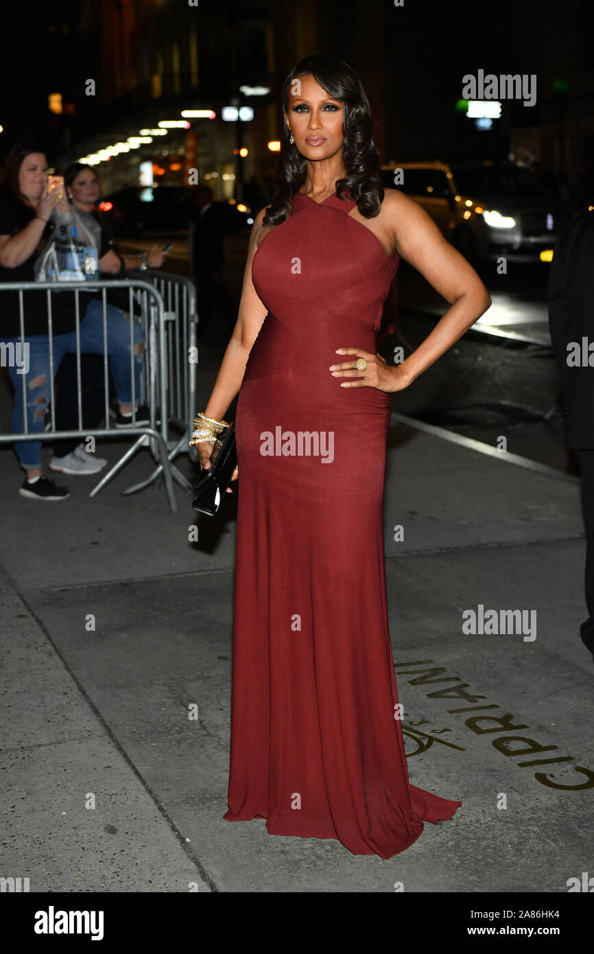 Iman - Art und Weise der Gruppe Internationale Nacht der Stars Gala, Ankünfte, Cipriani, Wall Street, New York, USA - 24 Okt 2019 Stockfoto