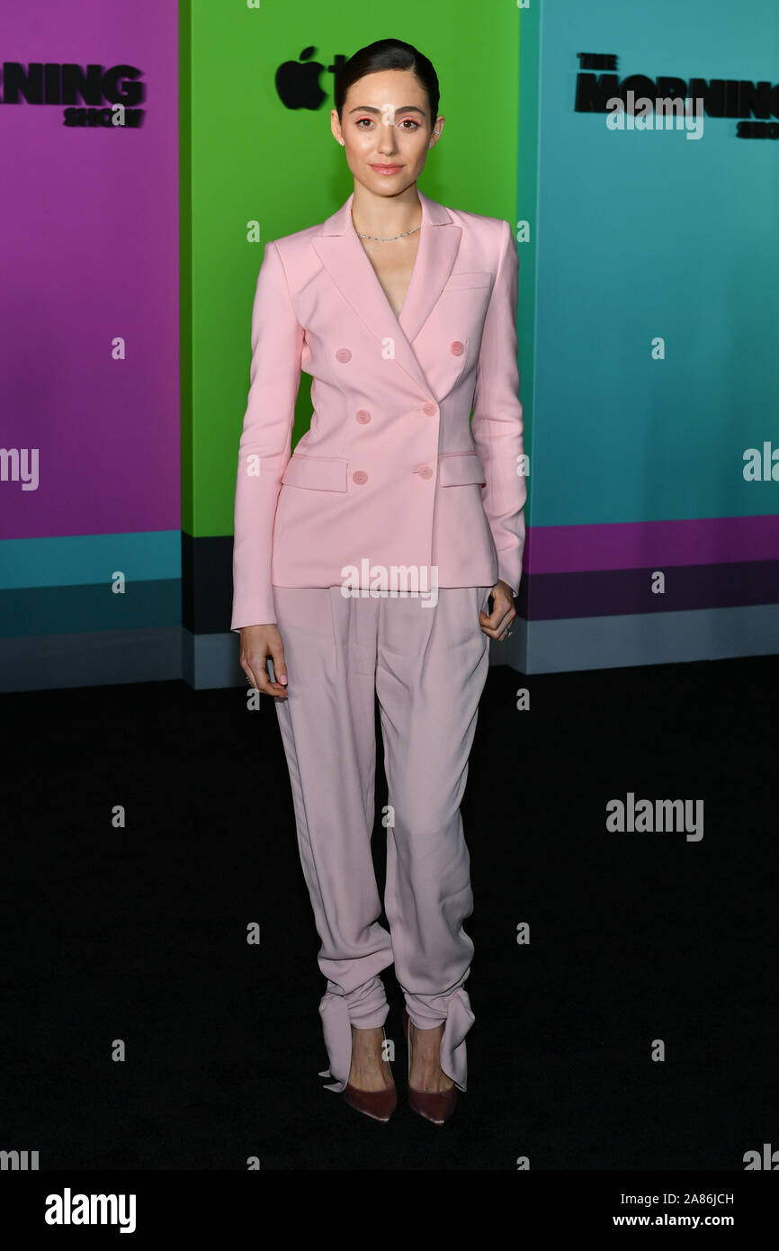 "Die Morning Show "TV Show Premiere, Ankünfte, das Lincoln Center David Geffen Hall, New York, USA - 28 Okt 2019 - Emmy Rossum Stockfoto