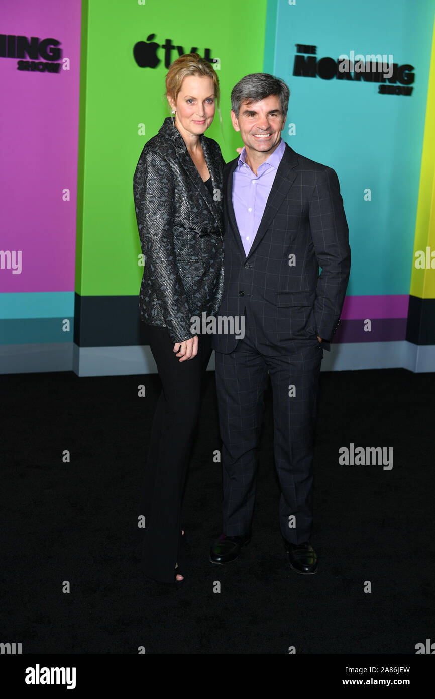 "Die Morning Show "TV Show Premiere, Ankünfte, das Lincoln Center David Geffen Hall, New York, USA - 28 Okt 2019 - Alexandra Wentworth und George Stepha Stockfoto