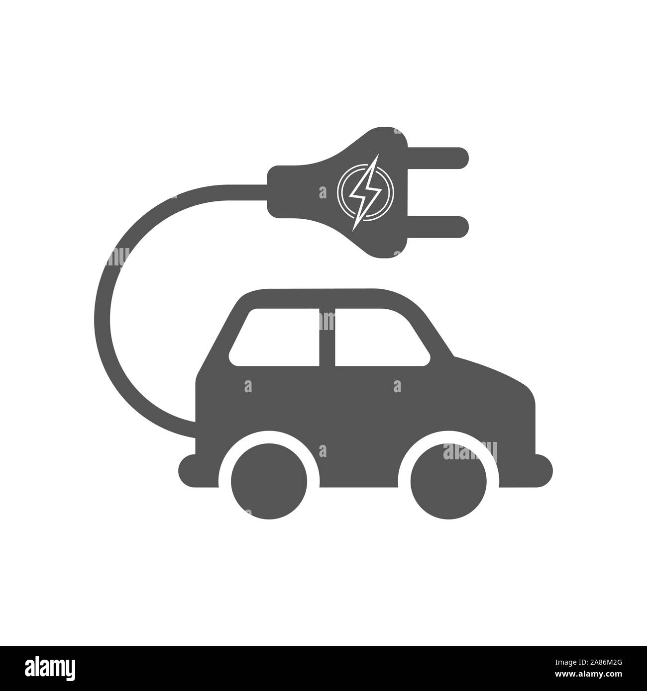 Elektro auto Vektor Symbol auf weißem Hintergrund. Flache vektor Elektro auto Symbol Zeichen vom modernen Transport Sammlung für. Mobile Konzept und Stock Vektor