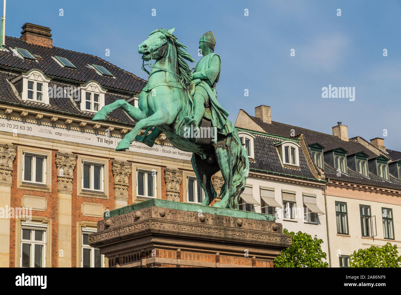 Kopenhagen, Dänemark - 23. MAI 2017: Denkmäler und Statuen im Zentrum von Kopenhagen im Laufe des Tages Stockfoto