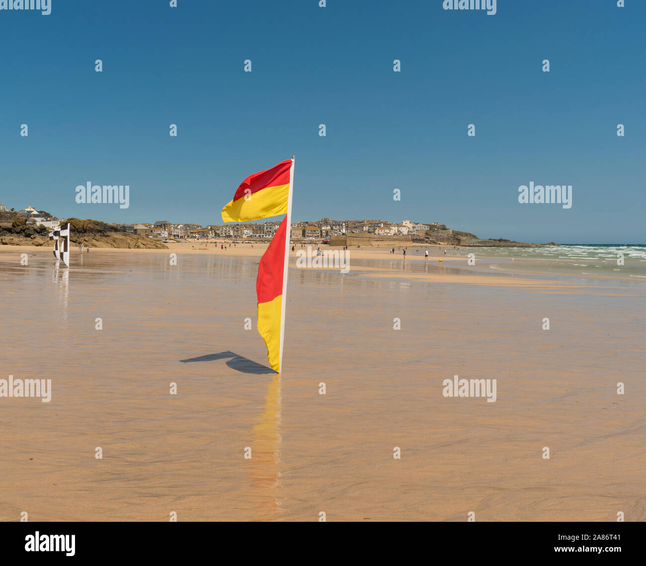 Sommer im beliebten Badeort St. Ives, Cornwall. Stockfoto
