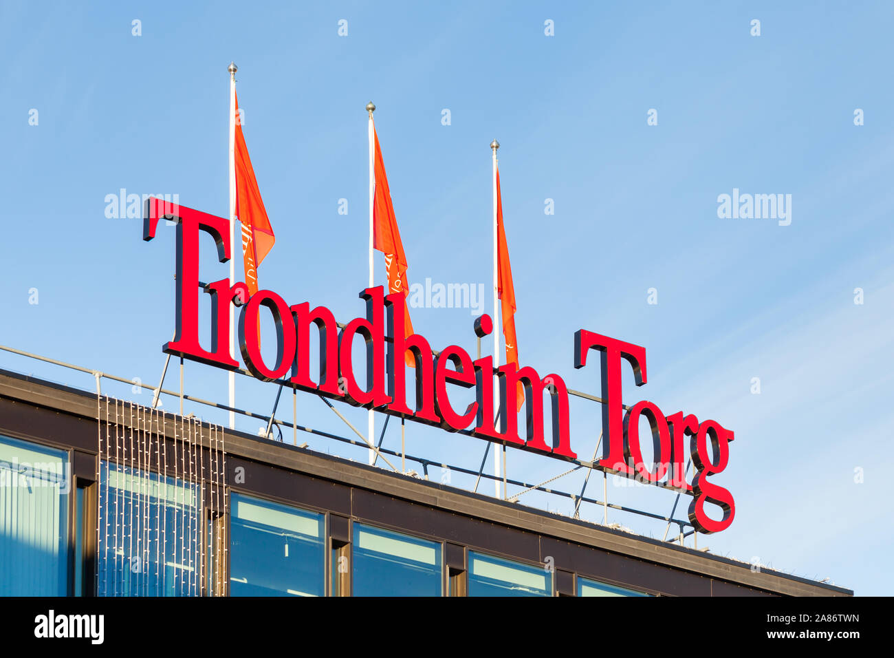 Trondheim Torg ist das größte Einkaufszentrum in der Innenstadt von Trondheim. Trondheim ist eine Stadt in Norwegen. Stockfoto