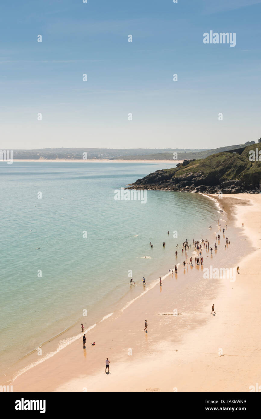 Sommer im beliebten Badeort St. Ives, Cornwall. Stockfoto