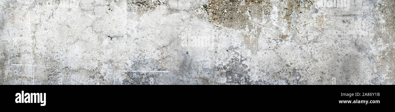 Textur von alten, grungy, grauen und weißen Beton oder Zement Wand für Hintergrund Stockfoto