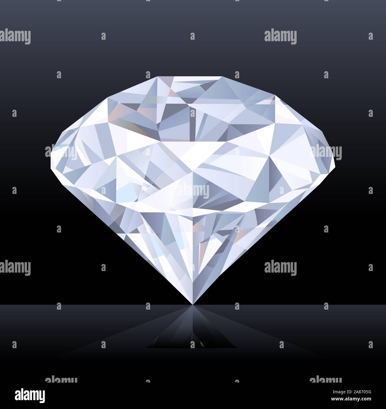 Funkelnde Diamanten geformt Schmuck glänzend Crystal kostbares Juwel Juwel Schatz Stock Vektor
