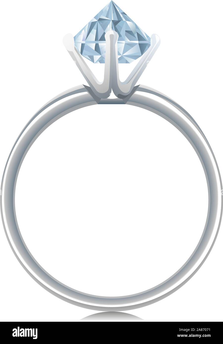 Funkelnde Diamanten Ring geformte Schmuck glänzend Crystal kostbares Juwel Juwel. Vector Illustration Cartoon. Stock Vektor