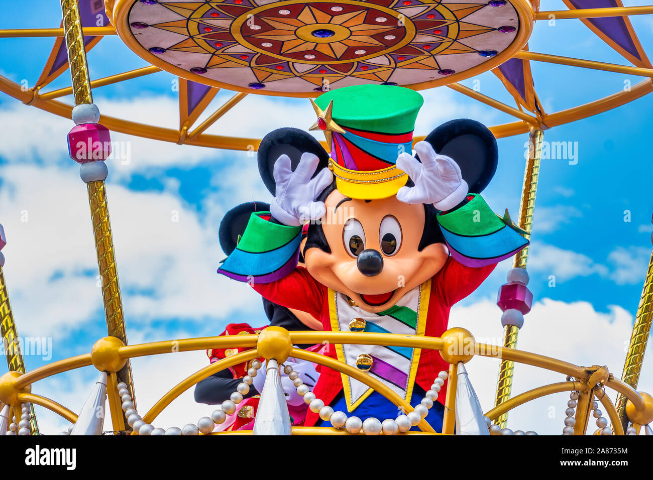Mickey Maus aus dem Festival des Fantasy Parade im Magic Kingdom Stockfoto
