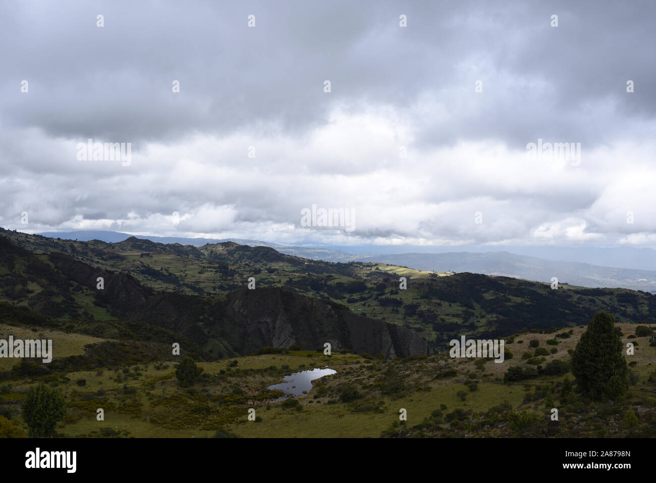 Sugamuxi Provinz, Kolumbien. Alpine Landschaft Stockfoto