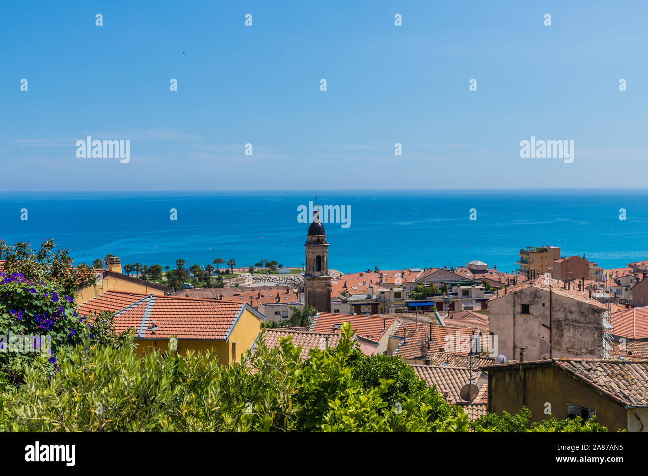 Ein Blick in Menton in Frankreich Stockfoto