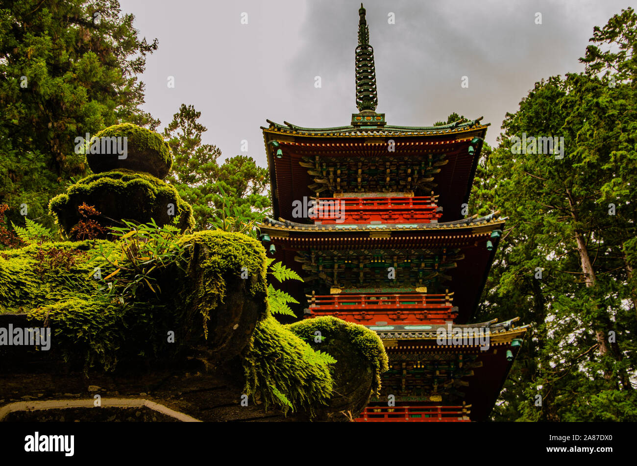 Fünfstöckige Pagode in Nikko, Japan Stockfoto