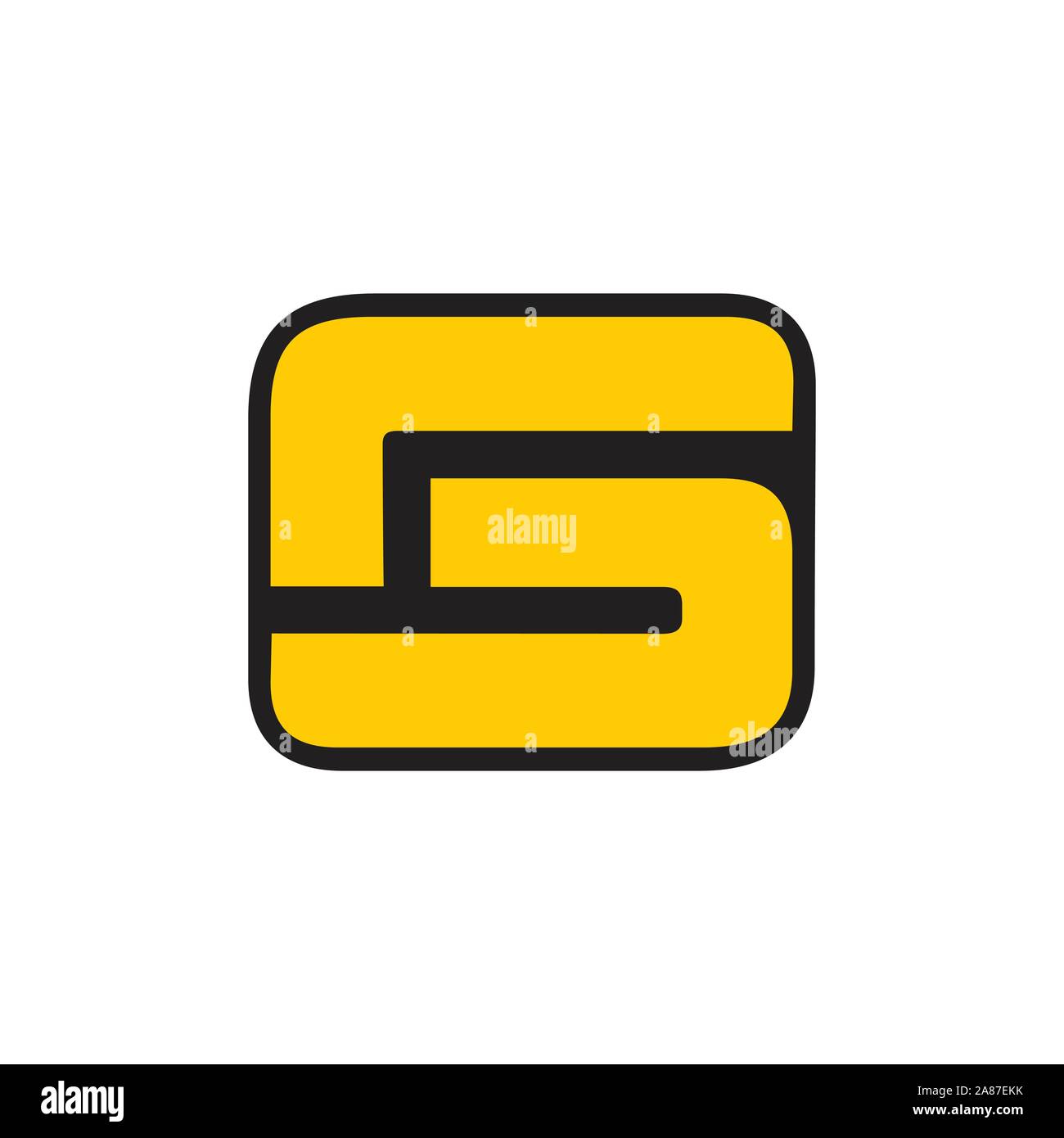 Schreiben gs geometrische Linie einfaches Logo Vektor Stock Vektor