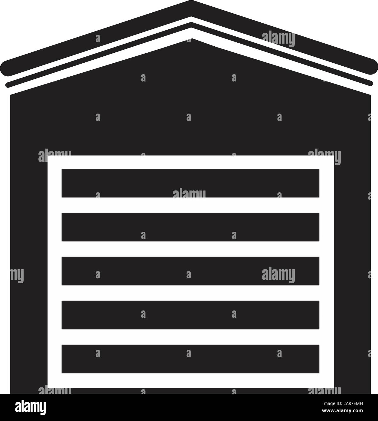 Garage Symbol auf weißem Hintergrund. Garage unterzeichnen. Flat Style. Garage Symbol. Stock Vektor