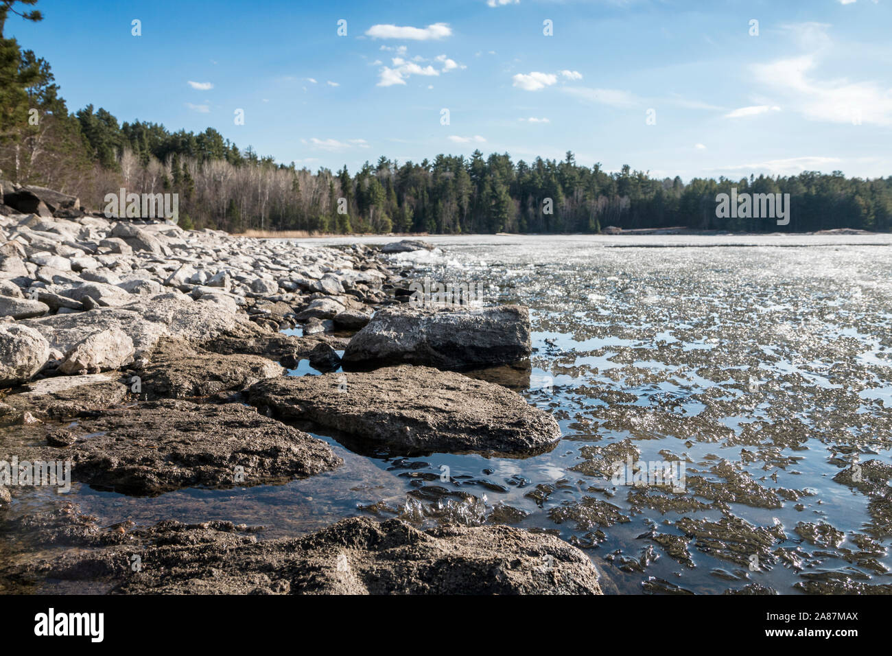 Eine Landschaft Schuß des Voyageurs National Park im Norden von Minnesota. Stockfoto