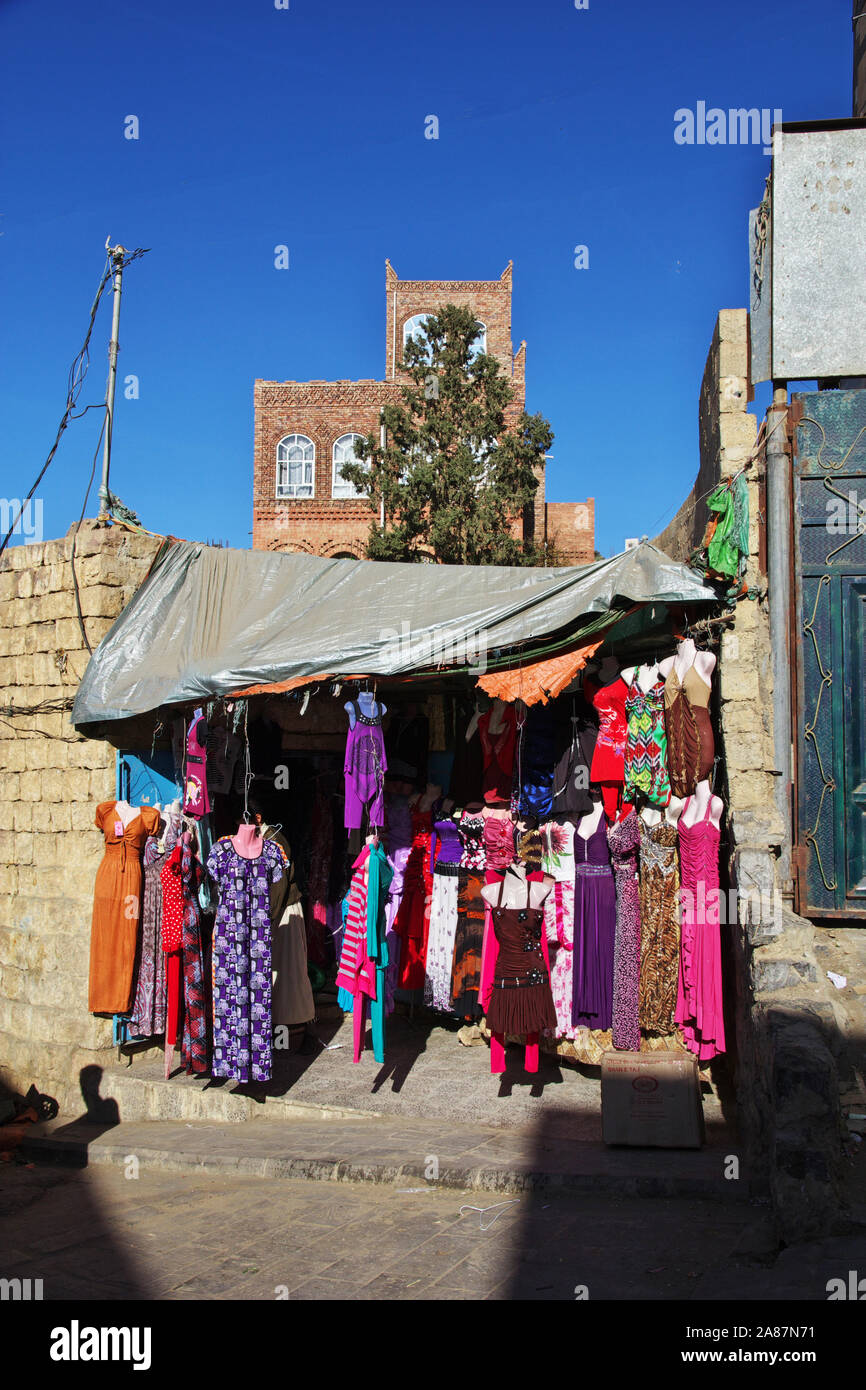 Der lokale Markt in Al-Mahwit Dorf, Jemen Stockfoto