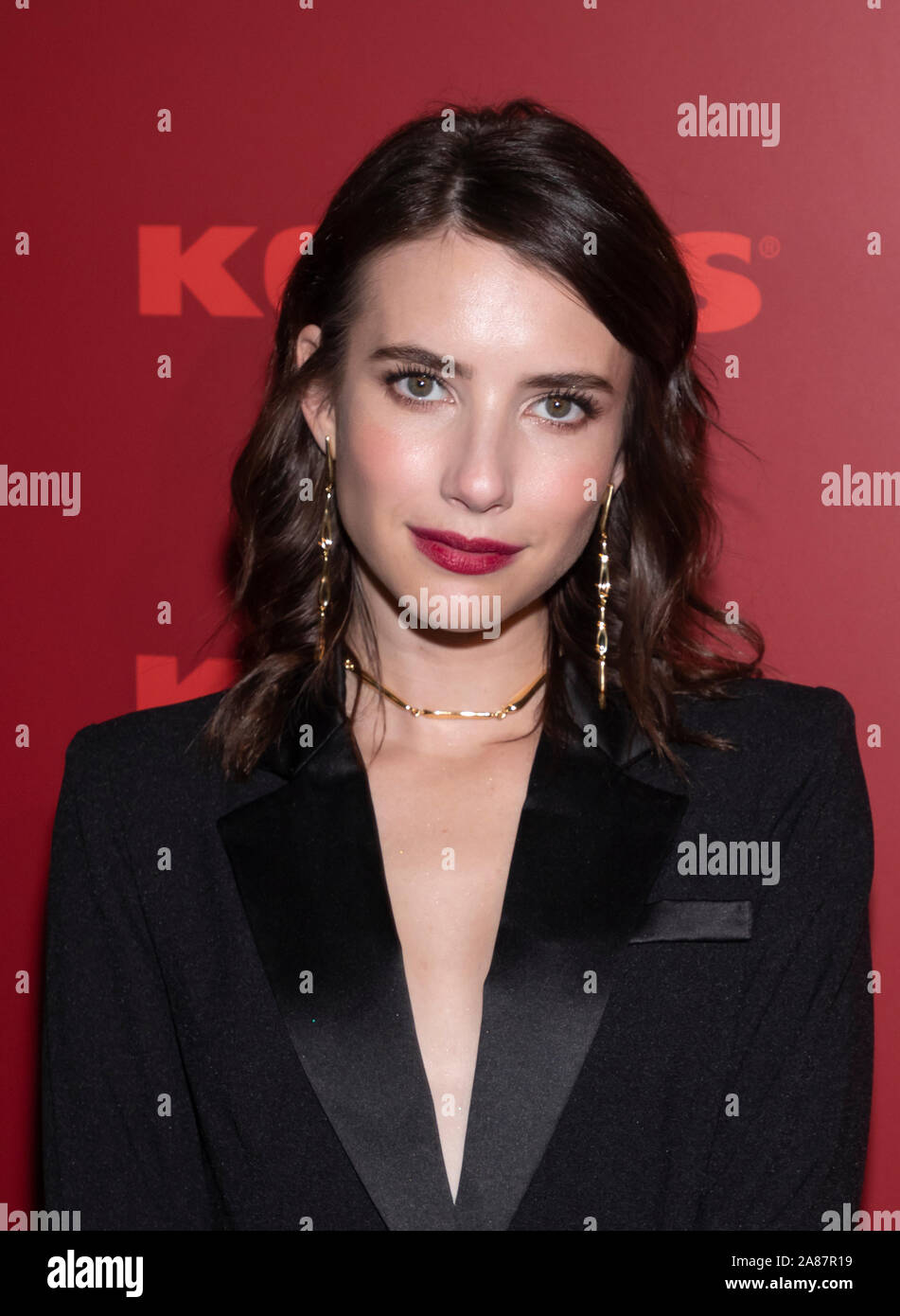New York, Vereinigte Staaten. 06 Nov, 2019. Emma Roberts nimmt an der Kohl Auftaktveranstaltung für die "Neue Geschenke bei jeder Wendung "Holiday pop-up bei 632 Broadway, NEW YORK CITY. (Foto von Sam Aronov/Pacific Press) Quelle: Pacific Press Agency/Alamy leben Nachrichten Stockfoto