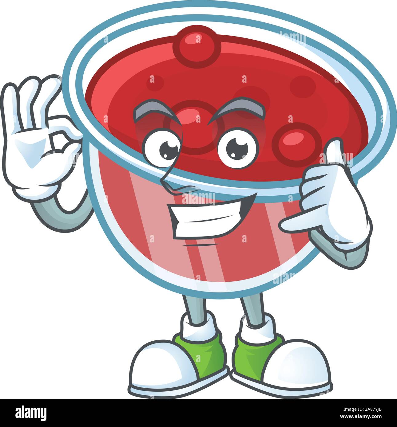 Süße canberries Sauce mit Cartoon Stil rufen Sie mich an. Stock Vektor