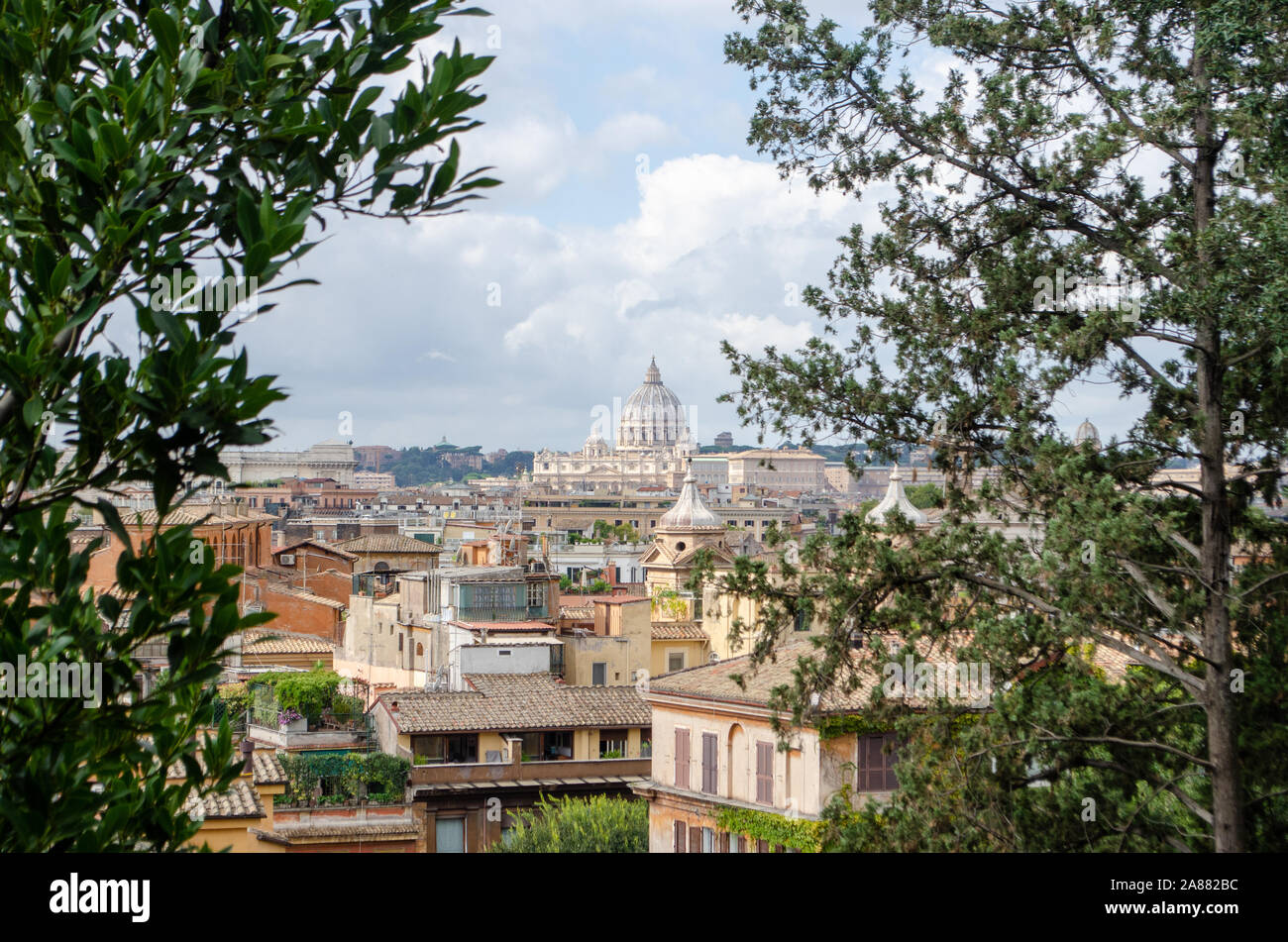 Blick auf die antike Stadt Rom Stockfoto