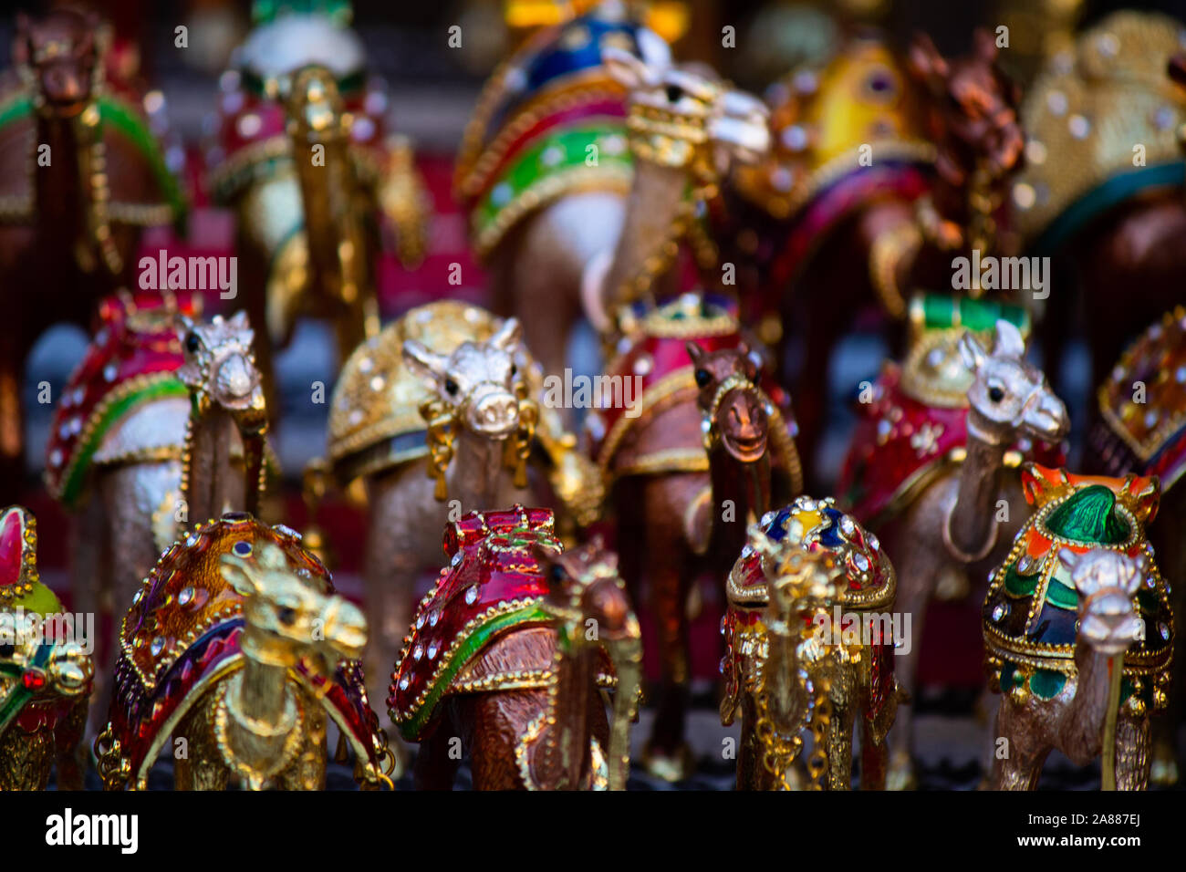 Schöne Kamel Souvenir als verkauft in den Souk von Dubai, Vereinigte Arabische Emirate Stockfoto
