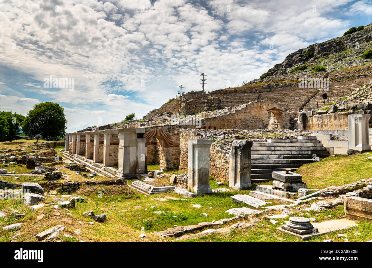 Das antike Theater von Philippi in Griechenland Stockfoto