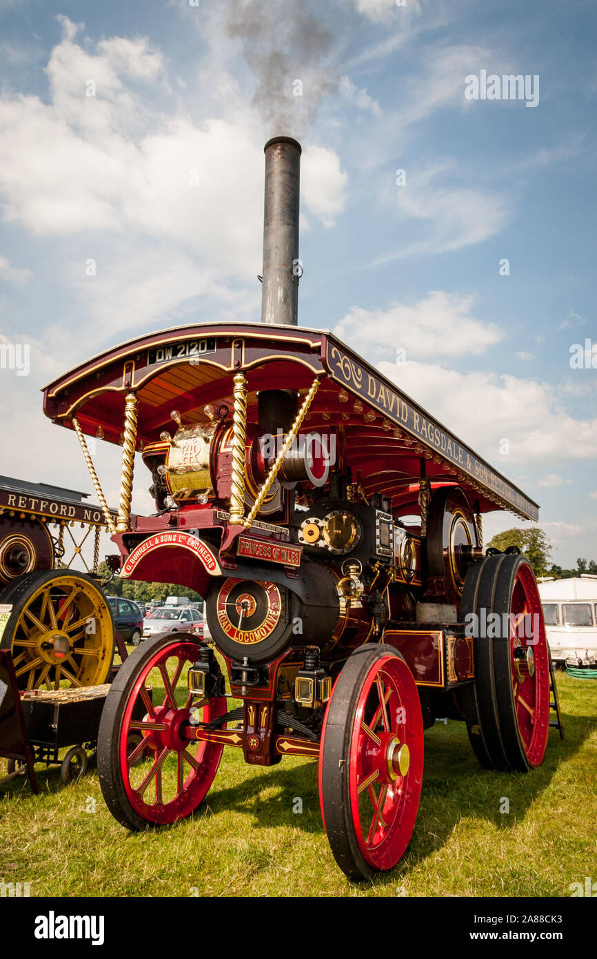 Prinzessin von Wales Traction Engine. In einem restaurierten alten englischen Traktion bei Steam Fair. Stockfoto