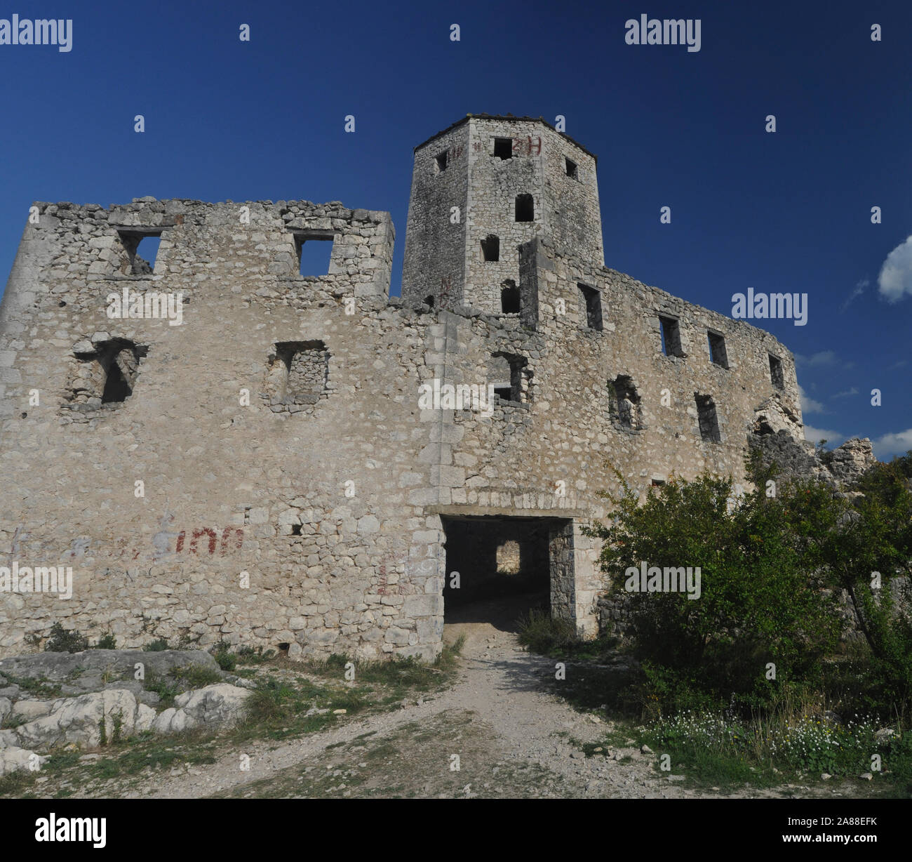 Pocitelj fort in Bosnien und Herzegowina alte osmanische fort Stockfoto